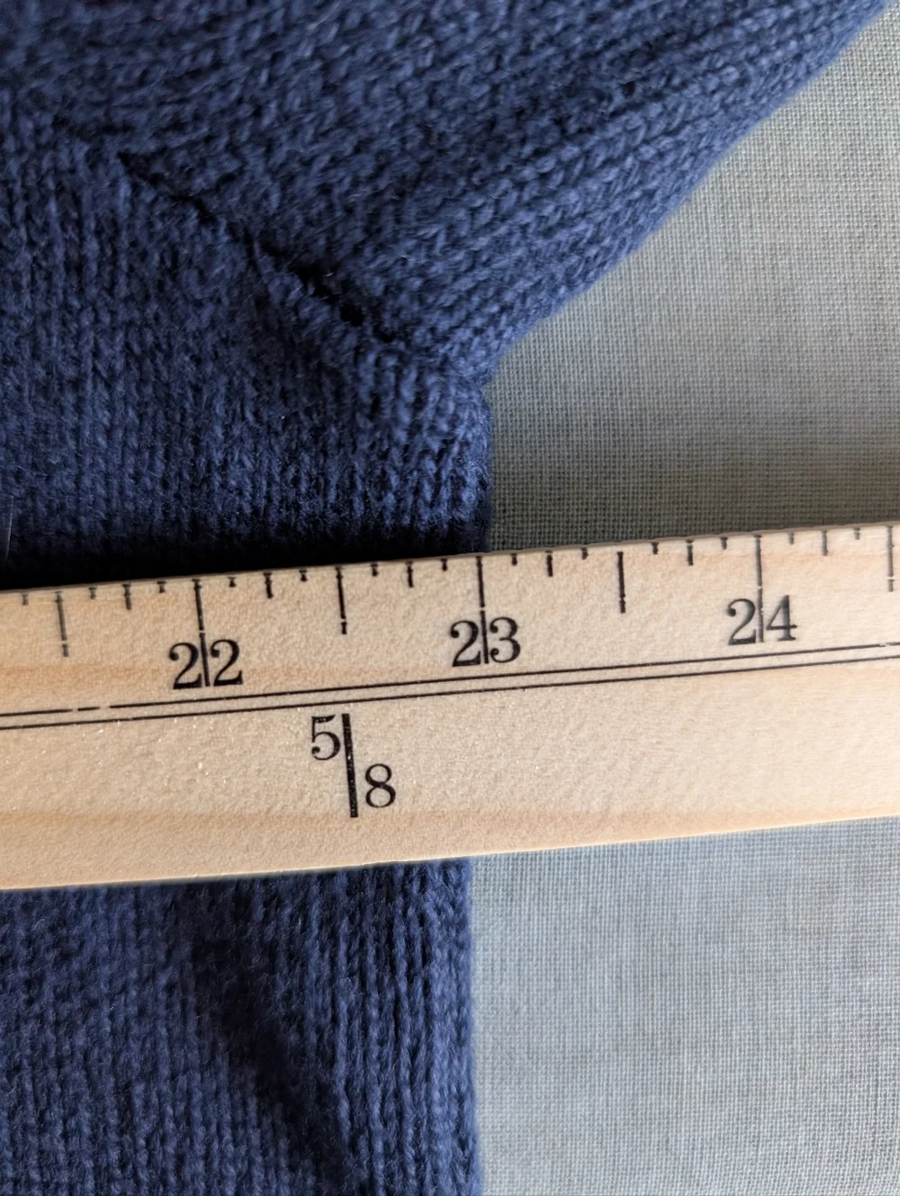 Ralph Lauren Navy Cotton Knit Polo-Style Pullover Sweater Large